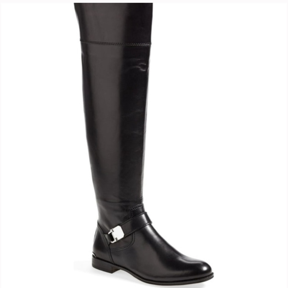 Coach Black Madeleine Over the Knee Leather Boots